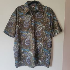 Vintage Izod Paisley Polo
